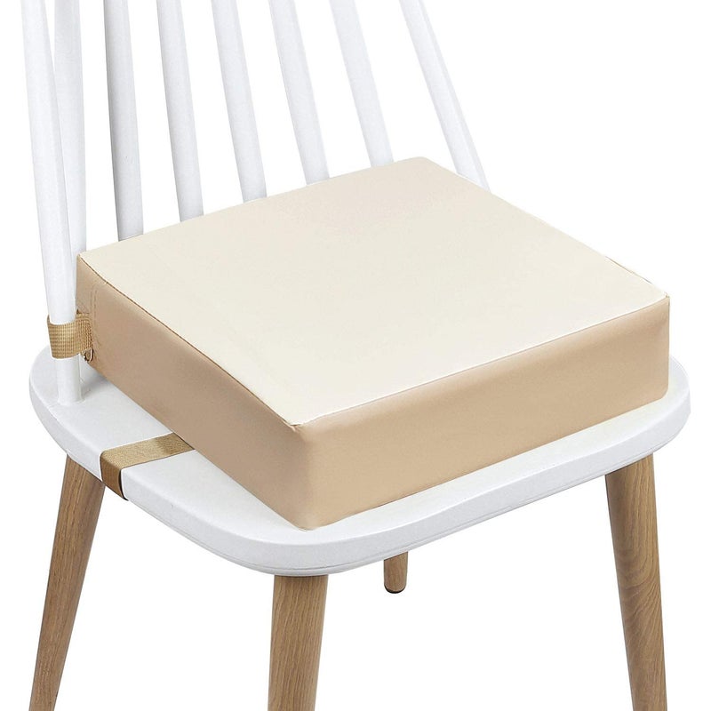 Booster Seat for Table - PU Waterproof Strong Support Toddler Booster Seat for Dining Table, Portable Booster Chair with Adjustable Elasticity Straps for Toddlers Eating Travel Home